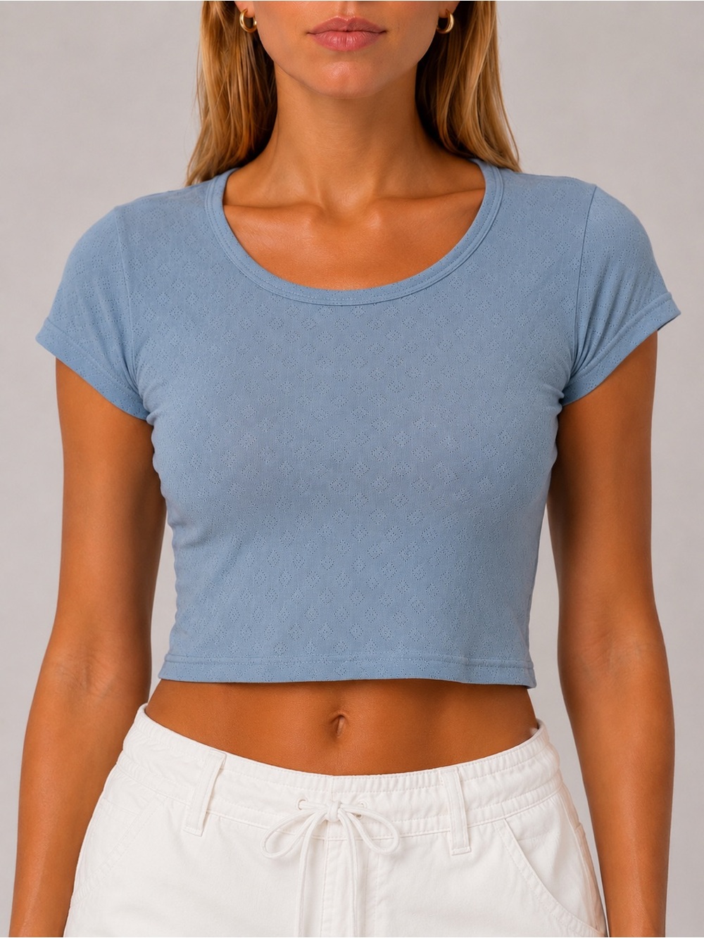 Coquette Pointelle Brandy Melville Baby Tee Cropped Balletcore Top